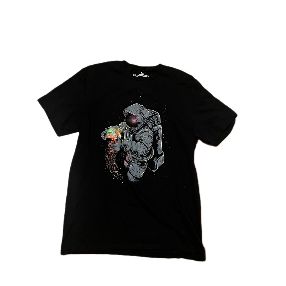 Threadless Black Graphic Tee “Jellyspace” by Agus Setyawan Men’s Large